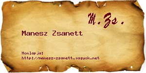 Manesz Zsanett névjegykártya